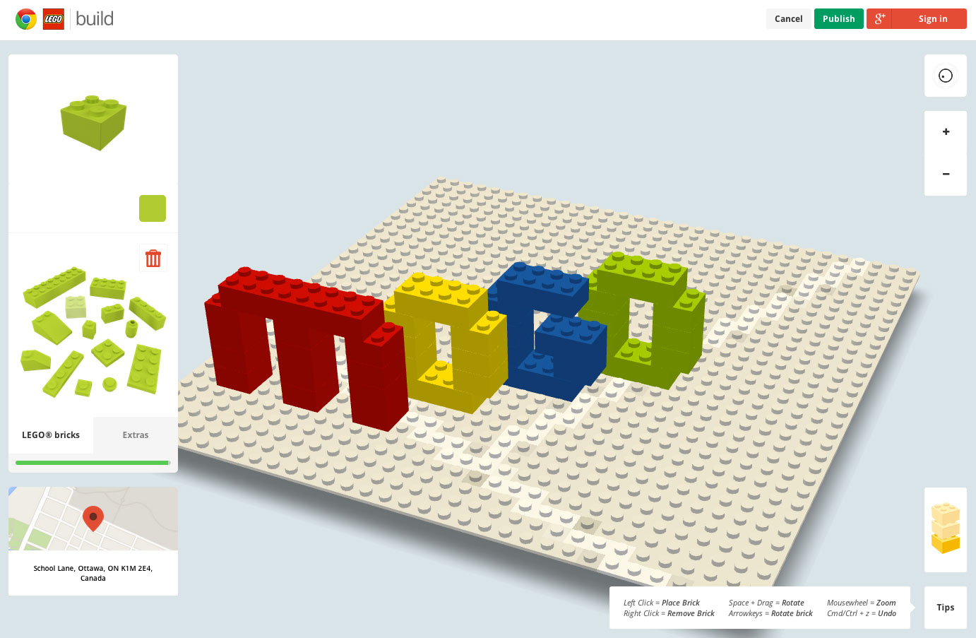 Virtual LEGO Blocks: Build with Chrome, Set on Google Maps - WebUrbanist