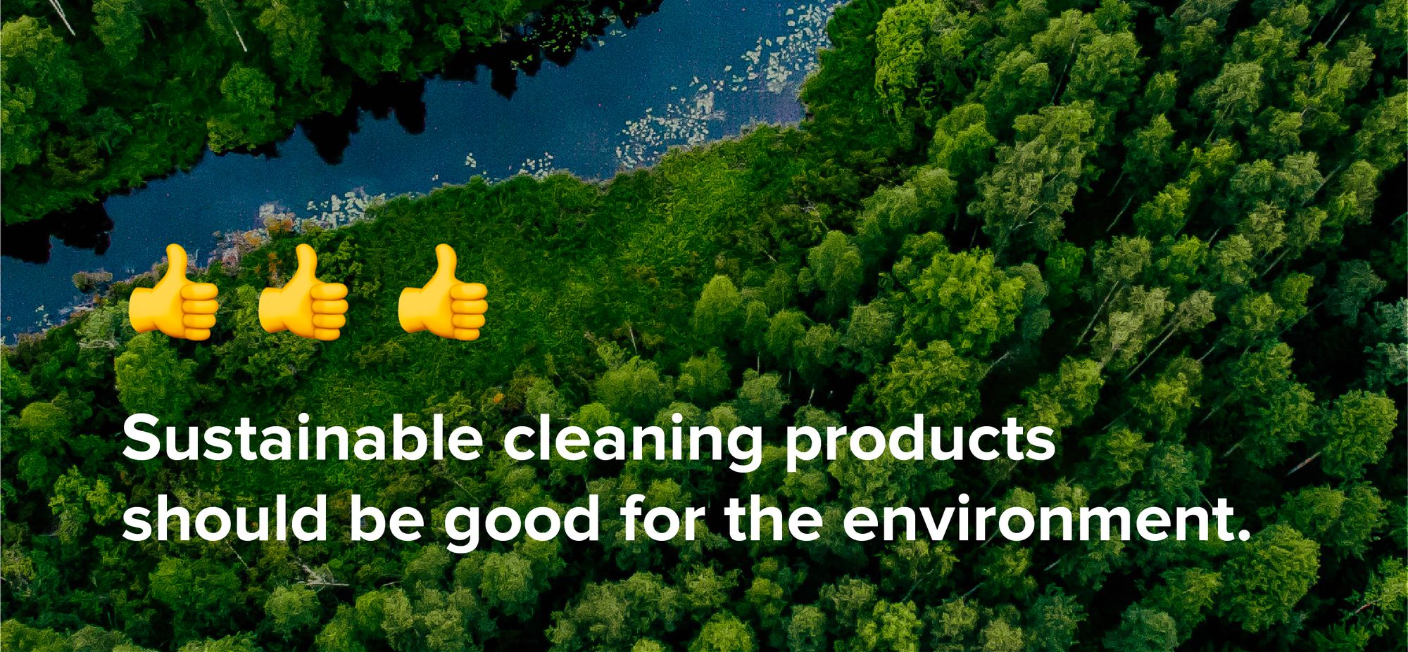 sustainable cleaning products should be good for the environment.