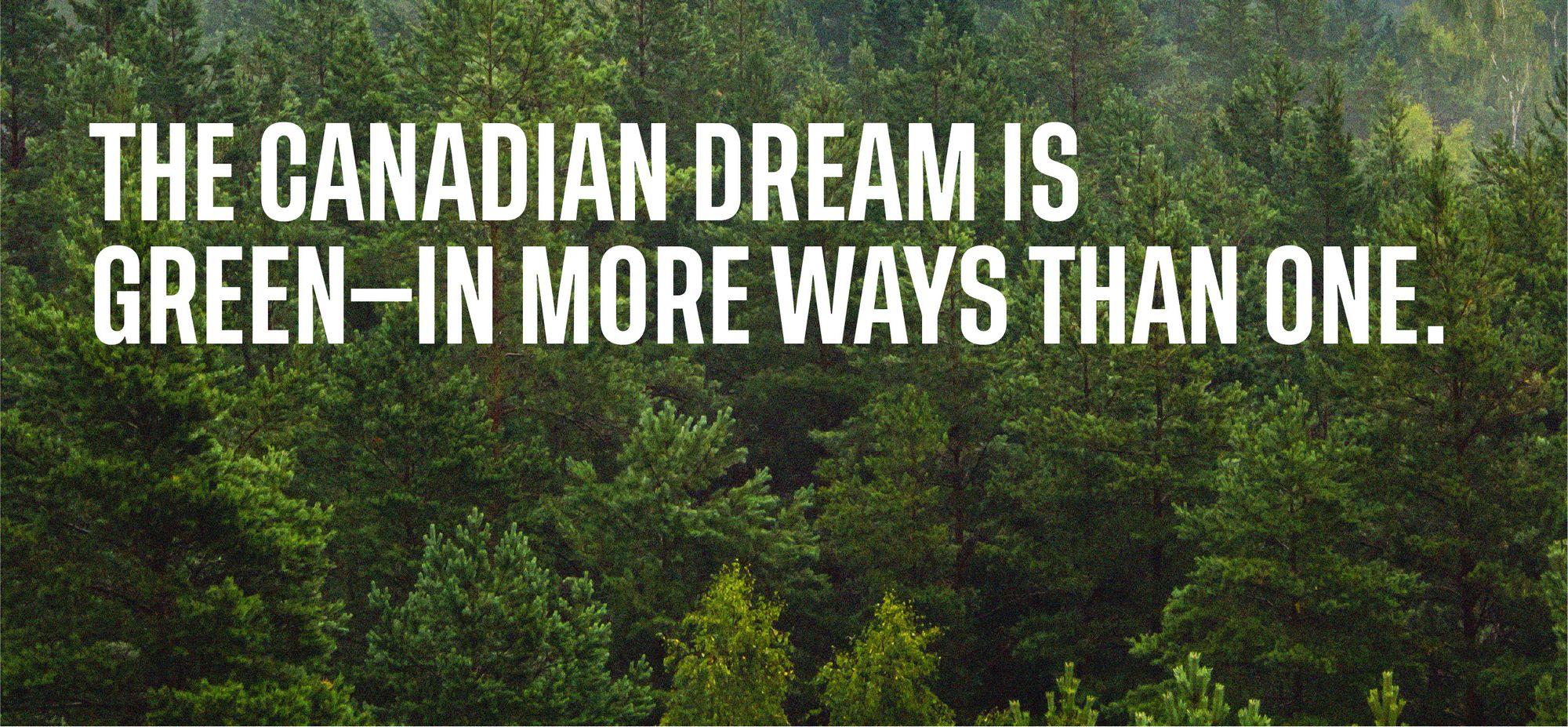 The Canadian Dream is green—in more ways than one.